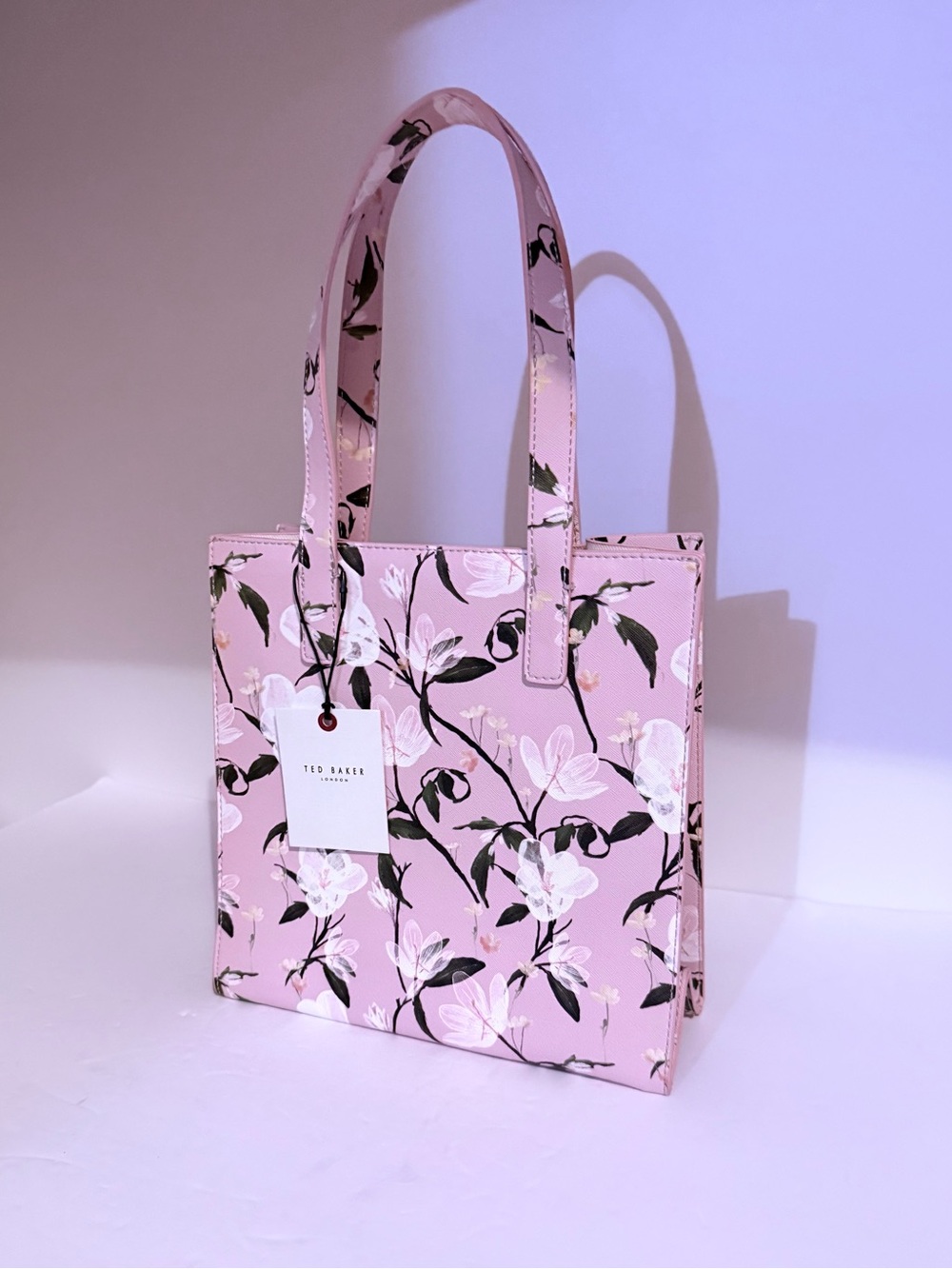 Ted Baker Pink Floral Structured Tote